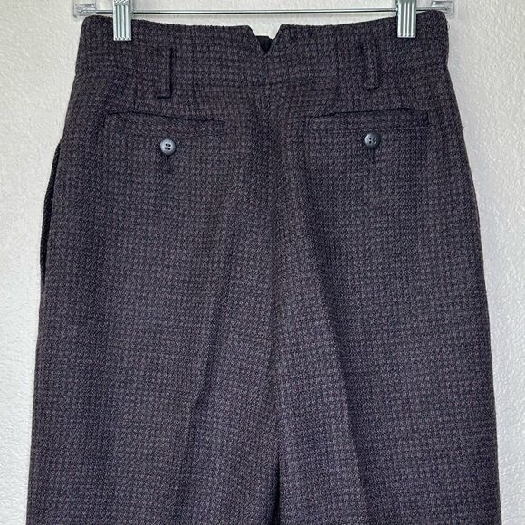 Neiman Marcus 100% Wool Gingham High Waisted Pants - Picture 9 of 12
